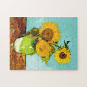 Vincent Van Gogh Drei Sonnenblumen in einer Vase Puzzle (Horizontal)