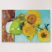 Vincent Van Gogh Drei Sonnenblumen in einer Vase Puzzle (Horizontal)