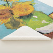 Vincent Van Gogh - Drei Sonnenblumen in einer Vase Sherpadecke (3/4)