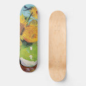 Vincent Van Gogh - Drei Sonnenblumen in einer Vase Skateboard (Vorderseite)