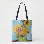 Vincent Van Gogh - Drei Sonnenblumen in einer Vase Tasche (Vorderseite)