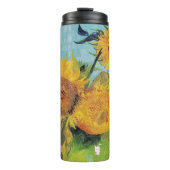 Vincent Van Gogh - Drei Sonnenblumen in einer Vase Thermosbecher (Vorderseite)