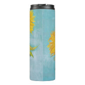 Vincent Van Gogh - Drei Sonnenblumen in einer Vase Thermosbecher (Rückseite)