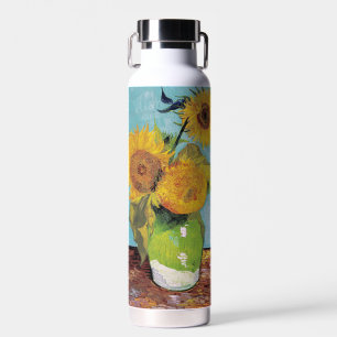 Vincent Van Gogh - Drei Sonnenblumen in einer Vase Trinkflasche