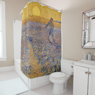 Vincent van Gogh - Dusche mit Setting Sun Duschvorhang