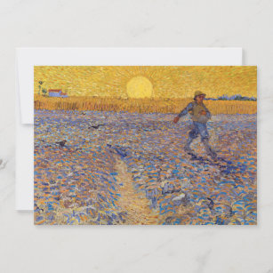 Vincent van Gogh - Dusche mit Setting Sun Einladung