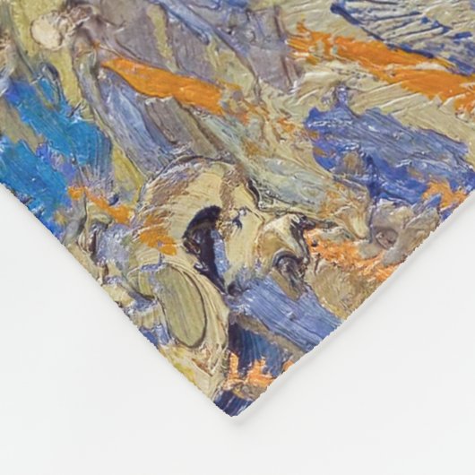 Vincent van Gogh - Dusche mit Setting Sun Fleecedecke (Ecke)