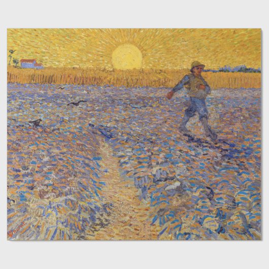 Vincent van Gogh - Dusche mit Setting Sun Geschenkpapier (Flach)