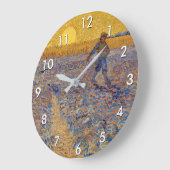 Vincent van Gogh - Dusche mit Setting Sun Große Wanduhr (Winkel)