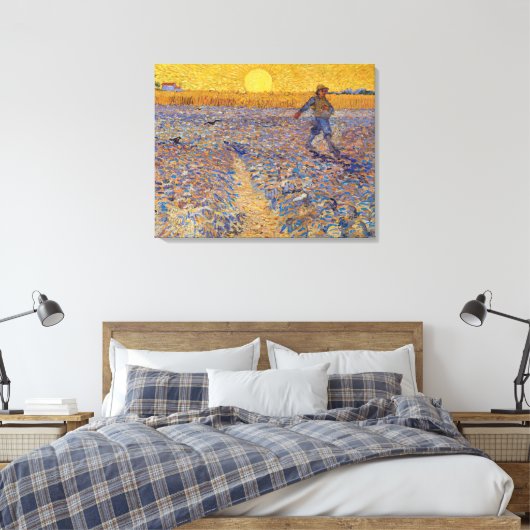 Vincent van Gogh - Dusche mit Setting Sun Leinwanddruck (Insitu (Schlafzimmer))
