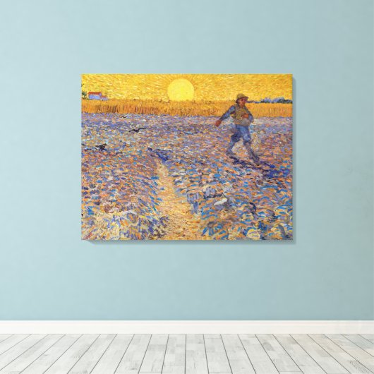 Vincent van Gogh - Dusche mit Setting Sun Leinwanddruck (Insitu (Holzboden))
