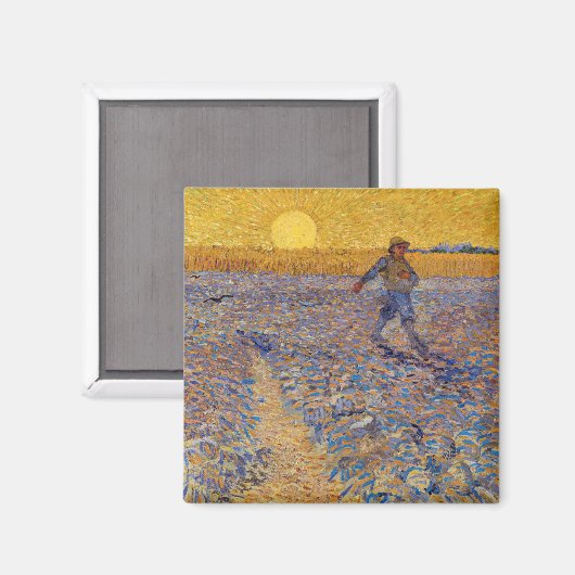 Vincent van Gogh - Dusche mit Setting Sun Magnet (Vorderseite/Rückseite)