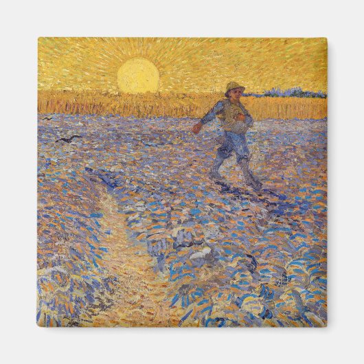Vincent van Gogh - Dusche mit Setting Sun Magnet (Vorne)