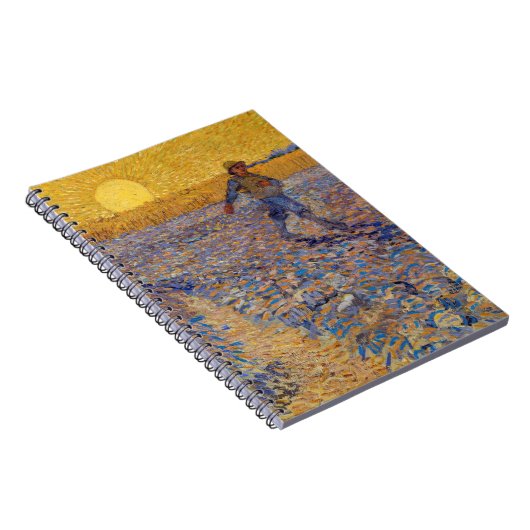 Vincent van Gogh - Dusche mit Setting Sun Notizblock (Rechte Seite)