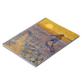 Vincent van Gogh - Dusche mit Setting Sun Notizblock (Linke Seite)