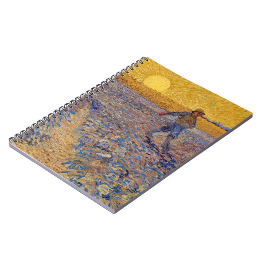 Vincent van Gogh - Dusche mit Setting Sun Notizblock (Linke Seite)