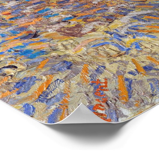 Vincent van Gogh - Dusche mit Setting Sun Poster (Ecke)