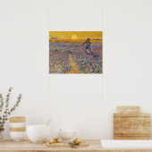 Vincent van Gogh - Dusche mit Setting Sun Poster (Küche)