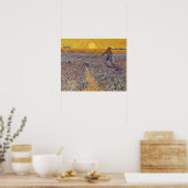 Vincent van Gogh - Dusche mit Setting Sun Poster (Küche)
