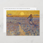 Vincent van Gogh - Dusche mit Setting Sun Postkarte (Vorne/Hinten)