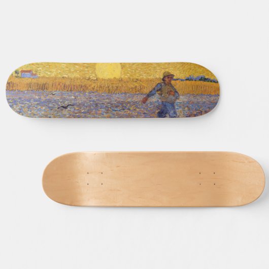 Vincent van Gogh - Dusche mit Setting Sun Skateboard (Horizontal)