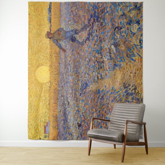 Vincent van Gogh - Dusche mit Setting Sun Wandteppich (Beispiel)