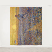 Vincent van Gogh - Dusche mit Setting Sun Wandteppich (Vorderseite)