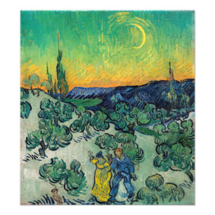 Vincent van Gogh - Ein Spaziergang in der Dämmerun Fotodruck