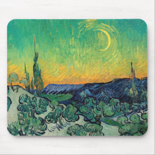 Vincent van Gogh - Ein Spaziergang in der Dämmerun Mousepad