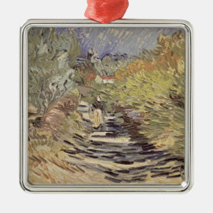 Vincent van Gogh   eine Straße in St. Remy Silbernes Ornament