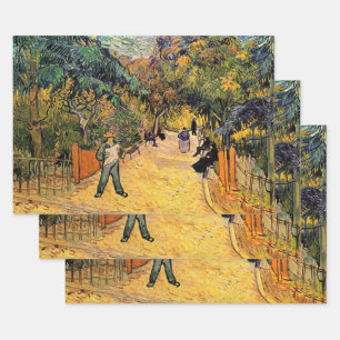 Vincent van Gogh - Eingang zum öffentlichen Park, Geschenkpapier Set