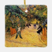 Vincent van Gogh - Eingang zum Public Park, Arles Keramikornament (Vorderseite)