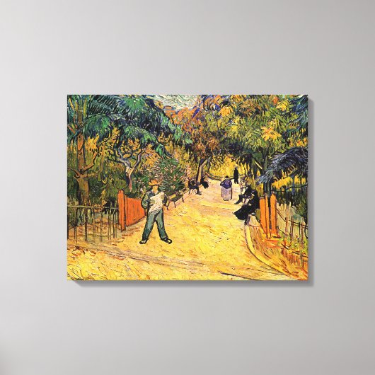 Vincent van Gogh - Eingang zum Public Park, Arles Leinwanddruck (Vorderseite)