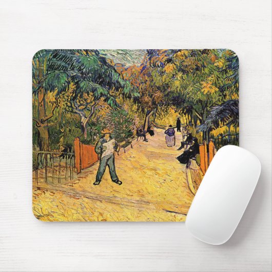 Vincent van Gogh - Eingang zum Public Park, Arles Mousepad (Mit Mouse)