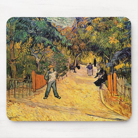 Vincent van Gogh - Eingang zum Public Park, Arles Mousepad (Vorne)