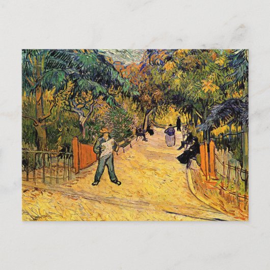Vincent van Gogh - Eingang zum Public Park, Arles Postkarte (Vorderseite)