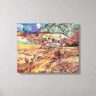 Vincent Van Gogh - Eingefriedetes Weizenfeld Fine  Leinwanddruck