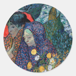 Vincent Van Gogh - Erinnerung an den Garten in Ett Runder Aufkleber