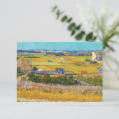 Vincent van Gogh - Ernte bei La Crau Dankeskarte (Stehend Vorderseite)