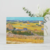 Vincent van Gogh - Ernte bei La Crau Einladung (Stehend Vorderseite)