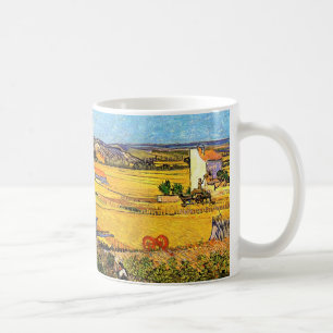 Vincent Van Gogh - Ernte bei La Crau Fine Art Kaffeetasse