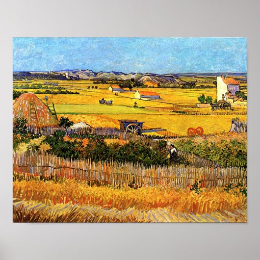 Vincent Van Gogh: Ernte bei La Crau Fine Art Poster (Vorne)