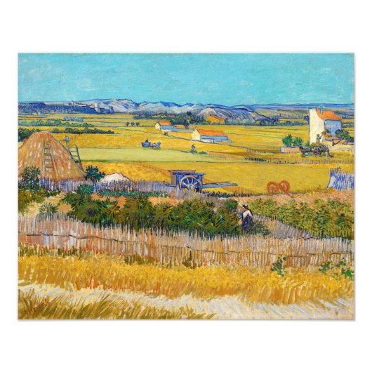 Vincent van Gogh - Ernte bei La Crau Fotodruck (Vorne)