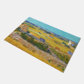 Vincent van Gogh - Ernte bei La Crau Fußmatte (Schrägansicht)