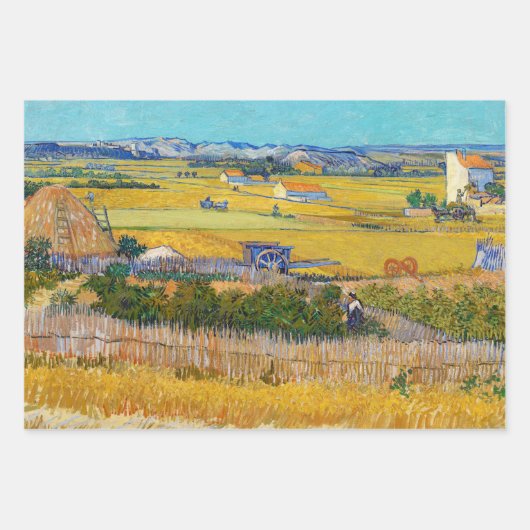 Vincent van Gogh - Ernte bei La Crau Geschenkpapier Set (Vorderseite)