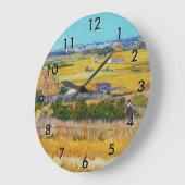 Vincent van Gogh - Ernte bei La Crau Große Wanduhr (Winkel)
