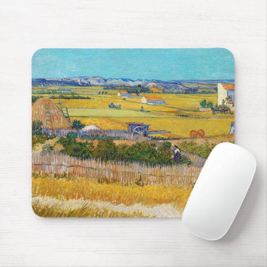 Vincent van Gogh - Ernte bei La Crau Mousepad (Mit Mouse)