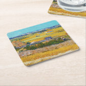 Vincent van Gogh - Ernte bei La Crau Rechteckiger Pappuntersetzer (angewinkelt)