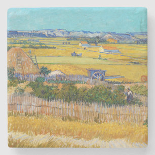 Vincent van Gogh - Ernte bei La Crau Steinuntersetzer