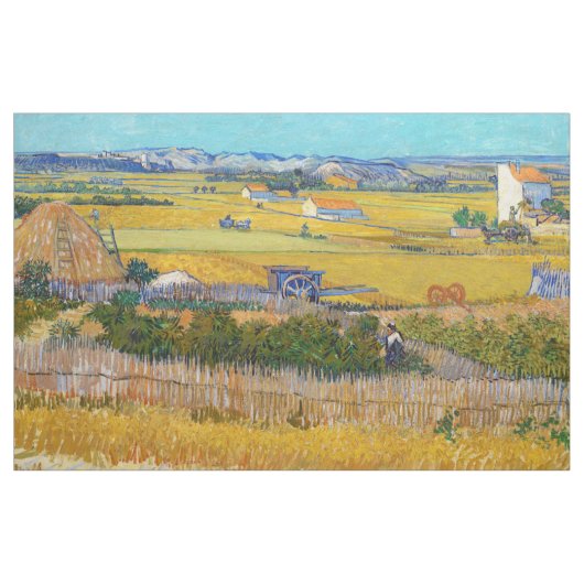 Vincent van Gogh - Ernte bei La Crau Stoff (Yard (91,4 cm))